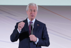 JPMorgan Chase CEO Jamie Dimon speaks during the Global Markets Conference in Paris on May 15, 2025.     