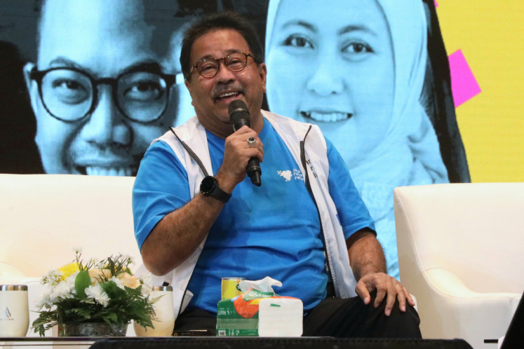 Boosting local industry: Deputy Governor Rano Karno explains the importance of establishing the Jakarta Film Commission as a strategic step to make Jakarta a national and international film industry hub, on June 15 at the Jakarta Future Festival in Central Jakarta. 