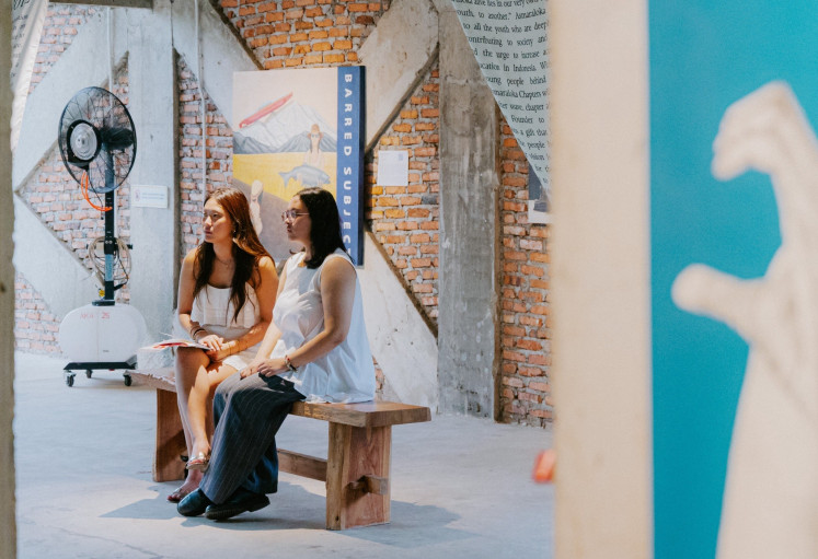 Sophie Pangestu, art director, and Zurisha Arabelle Joky, project director, on opening day