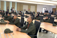 Principals for Sekolah Rakyat attend the opening ceremony of a five-day retreat organized by the Social Affairs Ministry at its training center in South Jakarta on June 17, 2025. 