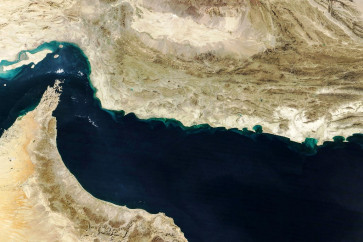 This handout natural-color image acquired with MODIS on NASA's Terra satellite taken on February 5, 2025 shows the Gulf of Oman and the Makran region (center) in southern Iran and southwestern Pakistan, and the Strait of Hormuz (left) and the northern coast of Oman (bottom). Iran is considering relocating its capital from congested and smoggy Tehran to the coastal region along the Gulf, an ambitious plan to tackle the city's urban challenges and boost the country's sanctions-hit economy.