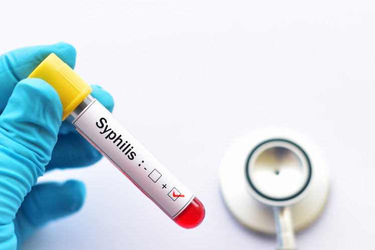 Illustration of syphilis testing.