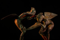 East meets West: The traditional Gandrung dance of Banyuwangi meets raptor courtship as the Prehistoric Body Theater reimagines the Acheroraptor’s final days in 'Ghosts of Hell Creek: Stone Garuda'. 