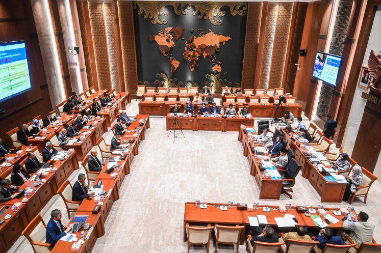Candidate screening: A meeting between House of Representatives Commission I overseeing foreign and defense affairs with the Foreign Ministry is seen on June 30 at the Senayan legislative complex in Jakarta.