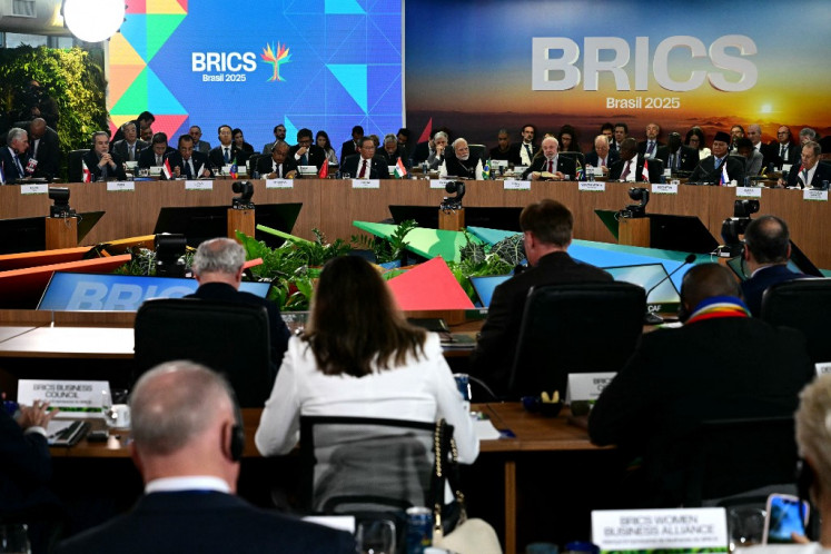 General view during the BRICS summit second plenary session in Rio de Janeiro, Brazil, on July 6, 2025. 