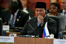 President Prabowo Subianto attends the BRICS summit second plenary session in Rio de Janeiro, Brazil, on July 6. 