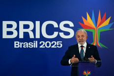 Brazilian President Luiz Inacio Lula da Silva speaks during a press conference at the BRICS summit in Rio de Janeiro, Brazil, on July 7, 2025. 