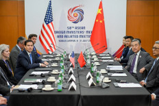 United States Secretary of State Marco Rubio (second left) meets with China's Foreign Minister Wang Yi (second right) on the sidelines of the 58th ASEAN Foreign Ministers' meeting and related meetings at the Convention Centre in Kuala Lumpur, Malaysia on July 11, 2025.