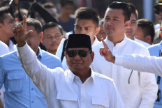 Presidential candidate Prabowo Subianto. 