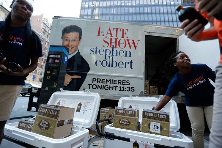 Atmosphere at the first taping of “The Late Show With Stephen Colbert“ on September 8, 2015 in New York City, US.   