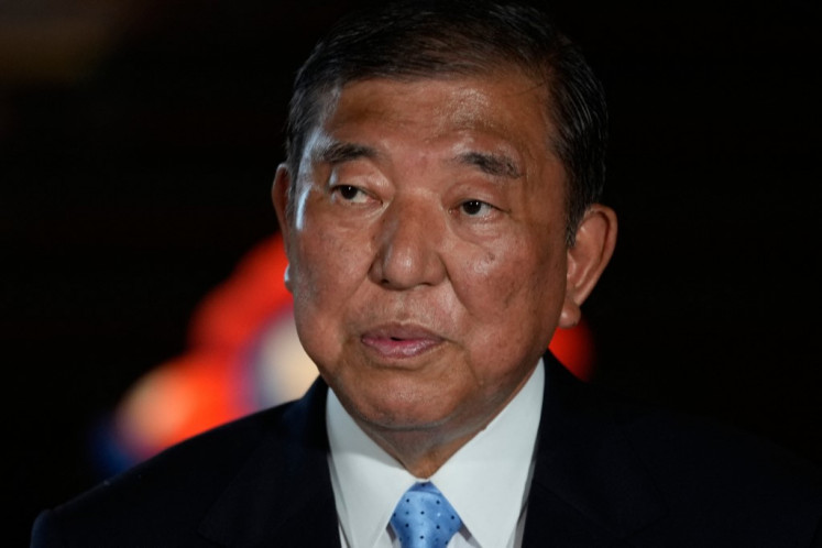 Japanese Prime Minister Shigeru Ishiba speaks to the media after meeting with United States Treasury Secretary Scott Bessent at the prime minister's office in Tokyo, Japan on July 18, 2025.