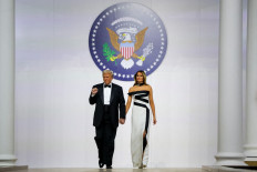 United States President Donald Trump and First Lady Melania Trump attend the Commander in Chief Ball on Jan. 20, 2025, one of three balls held in Washington, DC, in honor of his inauguration as the 47th US president. 