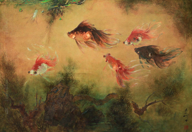 East meets West: “Gold Fishes” by Chinese-born Indonesian Lee Man Fong joins the lineup of 20th-century painters featured at this year’s Global Auction.