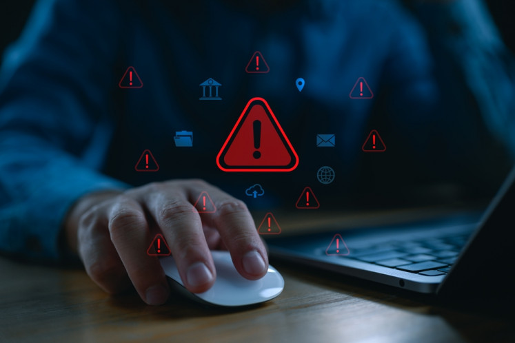 A stock illustration of cyberattack.