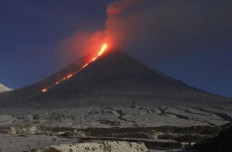 The Krasheninnikov volcano last erupted in 1550.