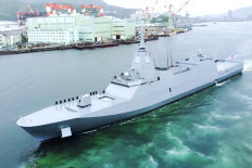 This undated handout photo released by the Australian Defence Force on August 5, 2025 shows a Japanese Maritime Self-Defence Force (JMSDF) Mogami-class frigate JS Niyodo (FFM-7) sailing in an undisclosed location. Australia will upgrade its navy with 11 Mogami-class frigates built by Japan's Mitsubishi Heavy Industries, Defence Minister Richard Marles said on August 5, 2025. 