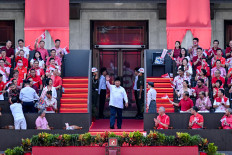 President Prabowo Subianto arrives for the 60th National Day Parade on August 9 in Singapore.