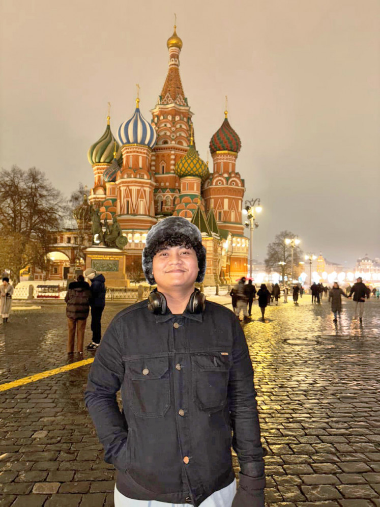 Rey, pictured during his 2024 exchange program in Russia, still hopes to leave for peace of mind.
