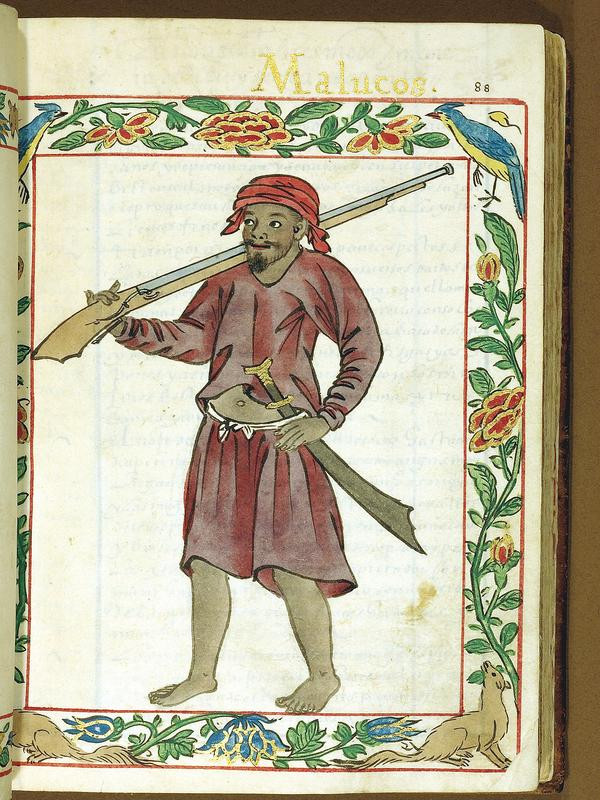 Trace from the past: A native Moluccan soldier, as illustrated in the Boxer Codex, a late 16th-century Spanish manuscript produced in the Philippines, depicting various peoples and customs around the world.
Boxer Codex/Public domain