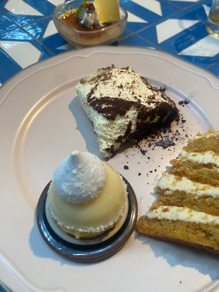 Tres Leches, tiramisu and a carrot cake pull as much weight as the grill, but not quite as much as the churros.