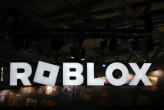 The logo of Roblox is seen during the Gamescom video games trade fair at the Trade Fair Center in Cologne, western Germany, on the first day of the fair on Aug. 20, 2025. The 2025 edition of the vast Gamescom trade fair in Cologne, Germany, had its opening night on Aug. 19, 2025 and will be running from Aug. 20 to 24, 2025.