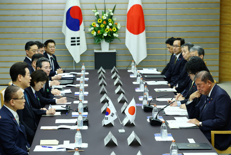 South Korea's President Lee Jae Myung meets Japan's Prime Minister Shigeru Ishiba in Tokyo, Japan on August 23, 2025.