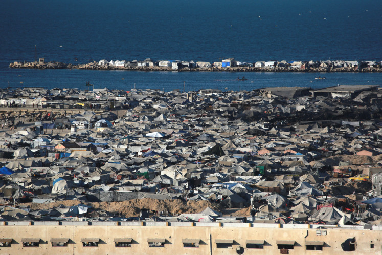 This picture shows tents housing displaced Palestinians in Gaza City on September 1, 2025. Almost two years since Israel began its campaign in Gaza after Hamas militants' October 7, 2023 attack, swathes of the Palestinian territory have been reduced to rubble and the vast majority of its population has been displaced at least once.