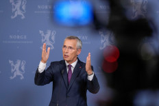 Norway's Finance Minister Jens Stoltenberg speaks as he meets the press in connection with Norges Bank and the Council on Ethics responding to the Ministry of Finance regarding the oil fund's investments in Israel, in Oslo, Norway, on Aug. 18, 2025.