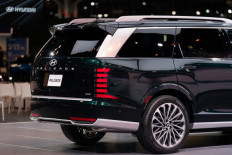A 2026 Hyundai Palisade XRT Pro hybrid SUV on display at the New York International Auto Show on April 16, 2025, in New York City, US.