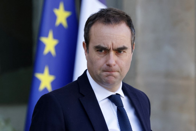 France's Minister of Armed Forces Sebastien Lecornu leaves the Elysee presidential palace after the weekly cabinet meeting in Paris on March 5, 2025. France's President Macron has appointed Defense Minister Sebastien Lecornu as Prime Minister to Matignon, the Elysee presidential Palace, announced on September 9, 2025.