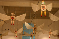 'Flying Angels’ (1996) by Heri Dono, fiberglass, fabric, bamboo, acrylic paint, electronic and mechanical devices, cable, automatic timer, 100 x 60 cm (Courtesy of Heri Dono)