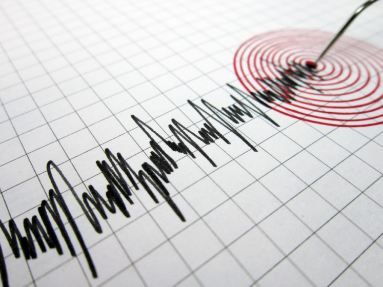 An illustration of a seismogram, the record of the ground shaking during an earthquake.