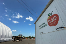 Staten Island Compost Facility in New York, the United States, seen in this photo taken on Sept. 9, 2025, turns New York City food and yard waste into “black gold.“