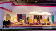 Dreamhouse detail: A look at the patio area from Barbie’s life-sized Dreamhouse, part of the World of Barbie exhibition running from Sept. 9 to Oct. 26, 2025,  at Agora Mall in Central Jakarta. (worldofbarbiejakarta.com)