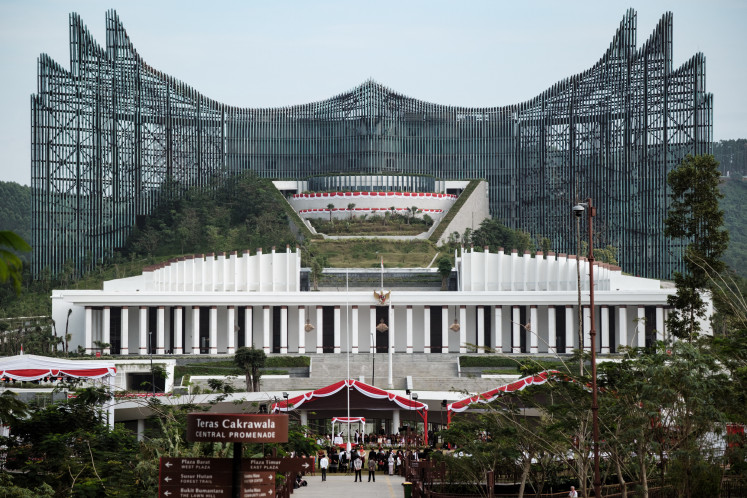 The Presidential Palace is seen before a ceremony marking Indonesia’s 80th Independence Day on Aug. 17 at the Ceremonial Plaza in Indonesia’s future capital Nusantara in East Kalimantan.