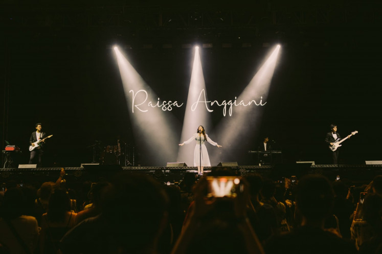 Distinctive presence: Raissa Anggiani, seen here performing on a stage in this undated photo file, is known for her distinctive lyricism, vocal and stage presence.