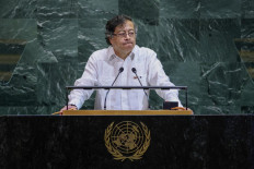 Colombian president Gustavo Petro speaks during the General Debate of the United Nations General Assembly at the UN headquarters in New York City on September 23, 2025. 