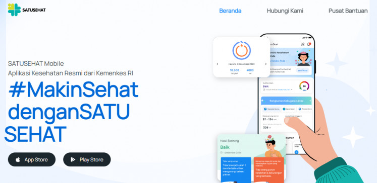 One-stop data: The Satusehat app, developed by the Health Ministry as the successor to COVID-19 tracker PeduliLindungi, streamlines medical records nationwide to support AI-driven health services.