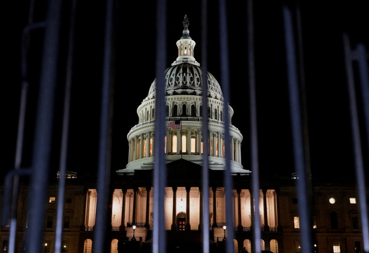 The US Capitol is pictured in Washington, DC, on Sept. 30, 2025, hours before a partial government shutdown is set to take effect.