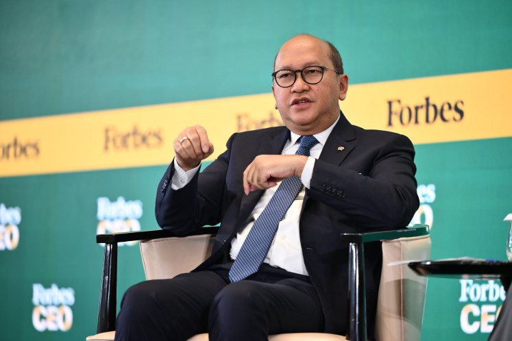 CEO Danantara Rosan Roeslani attends the 2025 Forbes CEO Conference on Oct 14 in Jakarta.