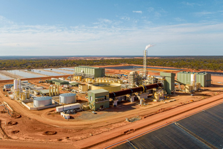 A handout photo taken on November 14, 2024, and received on October 21, 2025 from Lynas Rare Earths Limited shows the company's rare earths processing facility located in Kalgoorlie, in Western Australia. 