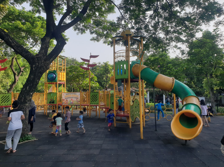 Children play at a playground in Jakarta in this photo taken on Dec. 1, 2024.