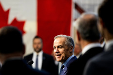 Canadian Prime Minister Mark Carney speaks at a joint press conference with Ontario Premier Doug Ford at the Darlington Energy Complex in Courtice, Ontario, Canada, on Oct. 23, 2025.