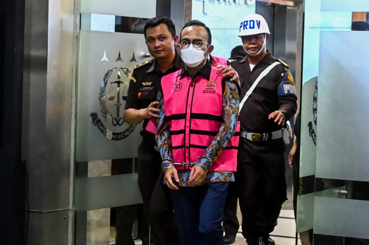 Riva Siahaan, the president director of PT Pertamina Patra Niaga, the commercial arm of state-owned oil and gas giant Pertamina, is detained after being named a suspect in a corruption case by the Attorney General's Office (AGO) in Jakarta on Feb. 25, 2025. 