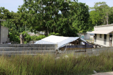 This photograph taken on September 2, 2018 shows a view of a dwelling at refugee Camp Four on the Pacific island of Nauru. 