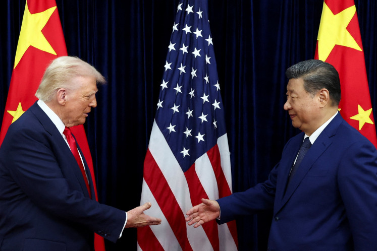 Weighty handshake: United States President Donald Trump (left) shakes hands with Chinese President Xi Jinping during a bilateral meeting on Thursday, October 30, 2025, at Gimhae International Airport, held on the sidelines of the Asia-Pacific Economic Cooperation (APEC) Summit in Busan, South Korea.