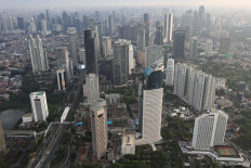 High-rise buildings are pictured in Jakarta&rsquo;s business district on Nov. 4, 2025.