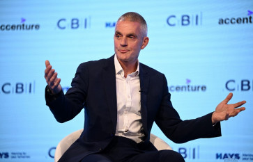 BBC Director General Tim Davie speaks at the Confederation of Business Industry (CBI) annual conference at the Vox Conference Centre in Birmingham on November 22, 2022. 