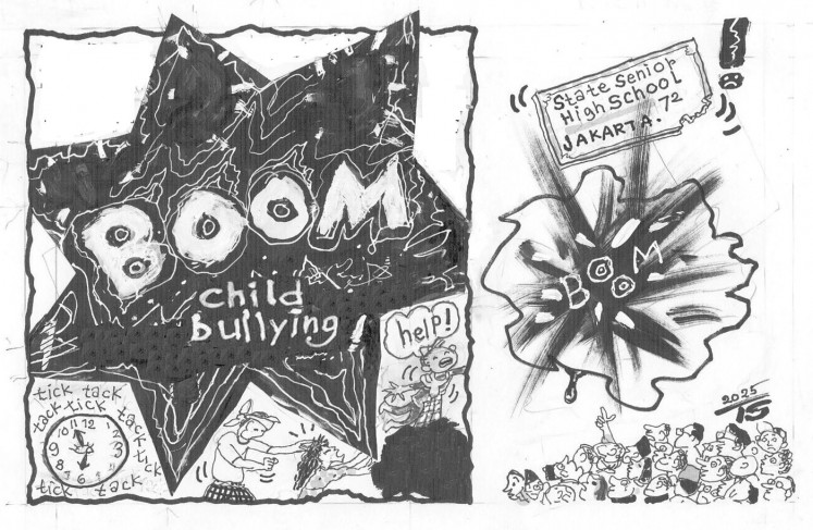 North Jakarta school blast cartoon