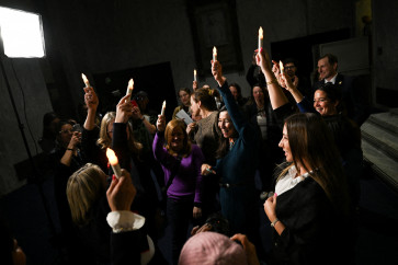  People react to the Senate's passing of the bill to force the release of files related to the late convicted sex offender Jeffrey Epstein, on Capitol Hill in Washington, D.C., US, November 18, 2025.